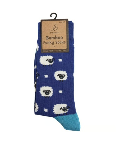 Bartleby Bamboo Funky Socks Cute Sheep (4-7)
