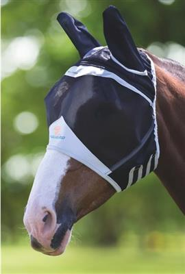 Flyguard Fly Mask with Ears Black