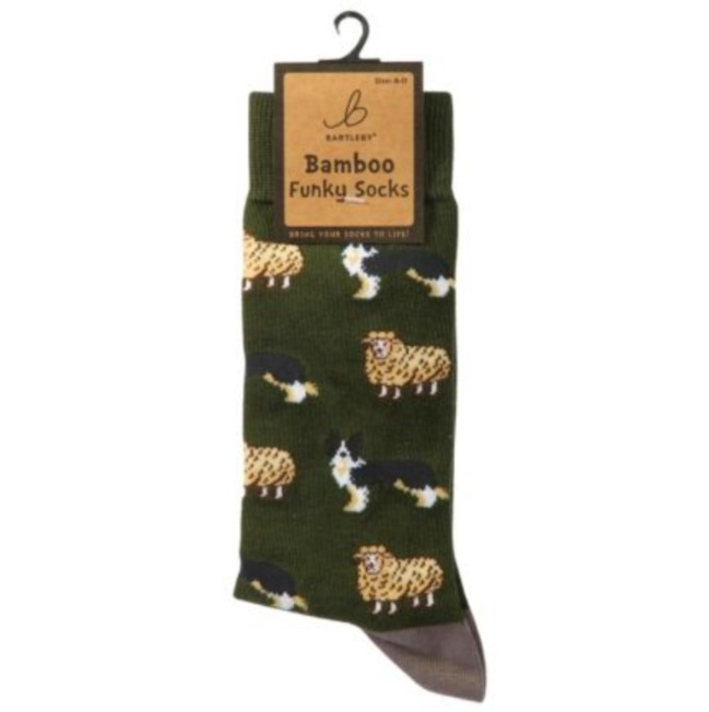 Bamboo Funky Socks Sheep & Sheep Dog (6-11)