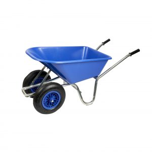 Wheelbarrow 120 Litres Dual Wheel - Blue