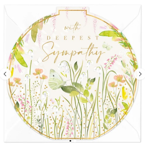 Whistlefish Green Sympathy Round Card