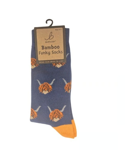 Bamboo Funky Socks Highland Cow (4-7)