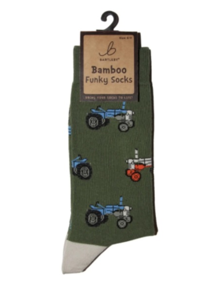 Bamboo Funky Socks Retro Tractor (6-11)
