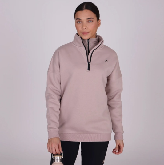 Aubrion React Half Zip Sweatshirt Sand