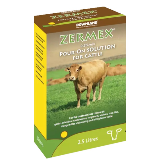 Downland Zermex Pour On Solution For Cattle 2.5L