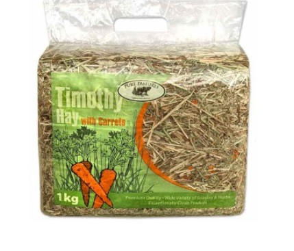 Pure Pastures Timothy Hay with Carrot 1kg