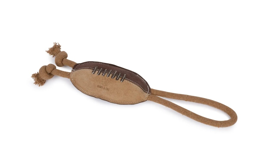 Digby & Fox Leather Rugby Ball Toy