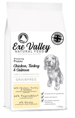 Exe Valley Pleasing Puppy Chicken, Turkey & Salmon 1.8kg