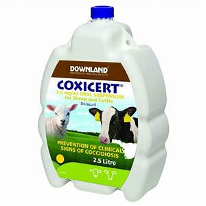Downland Coxicert Oral 2.5mg/ml Suspension for Sheep & Cattle 2.5 Litres