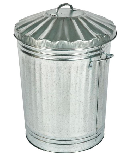 Galvanised Metal Dustbin