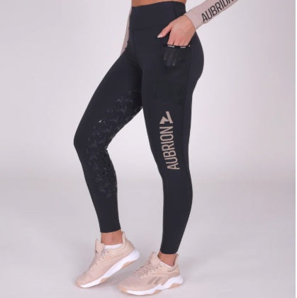 Shires Aubrion Non Stop Riding Tights Shadow